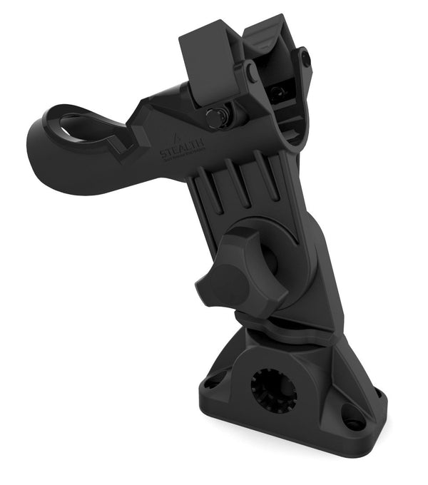 stealth fishing rod holder QR-2 with Universal Rail Mount Dual-Lok Rod Holder - Stealth