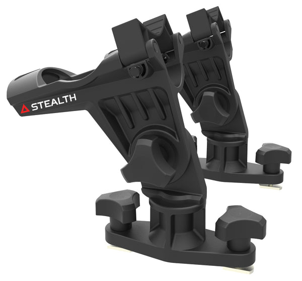 QR2 Twin Pack With Kayak Rail Mounts Stealth Rod Holders