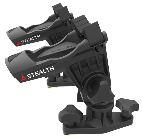 QR2 Twin Pack With Kayak Rail Mounts Stealth Rod Holders